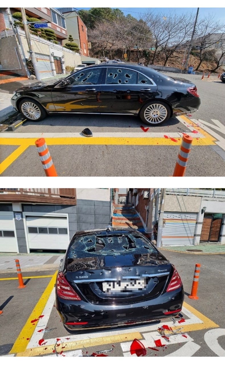 불법주차한 벤츠 골프채로 때려부심 ㄷㄷㄷ  썸네일